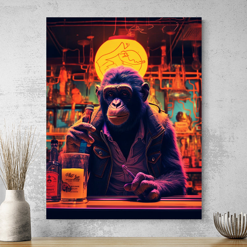 Tableau Singe Barman
