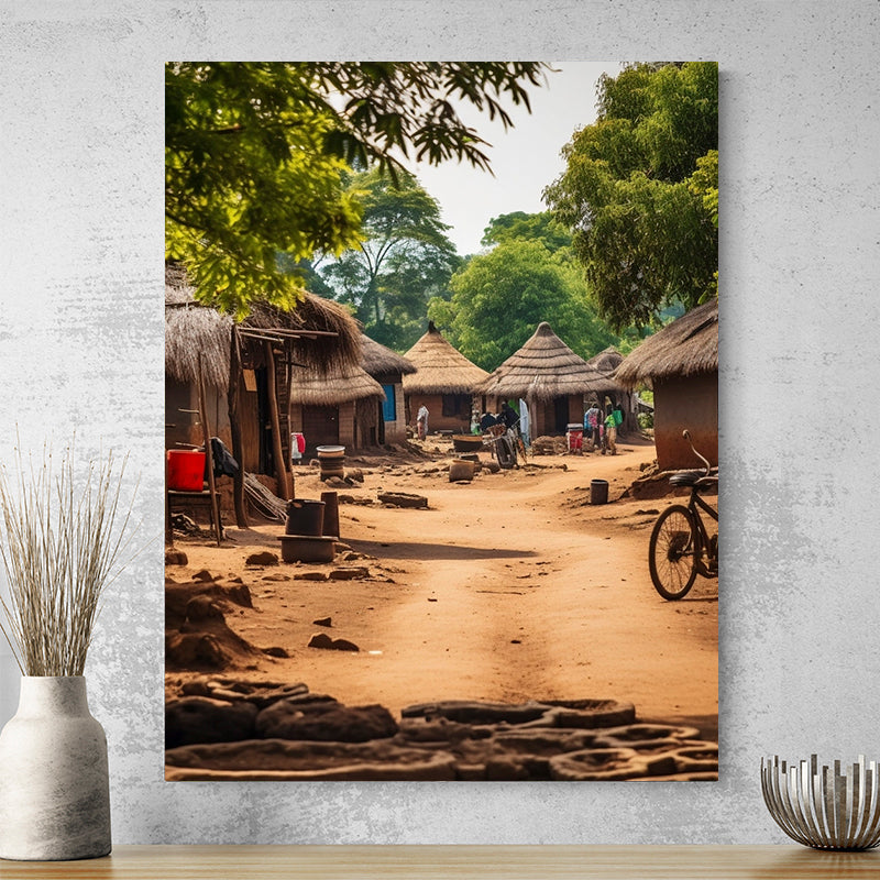 Tableau Village Africain