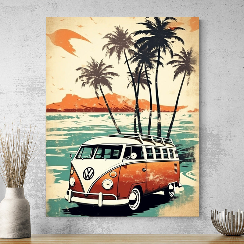 Tableau Mer Van Life Vintage