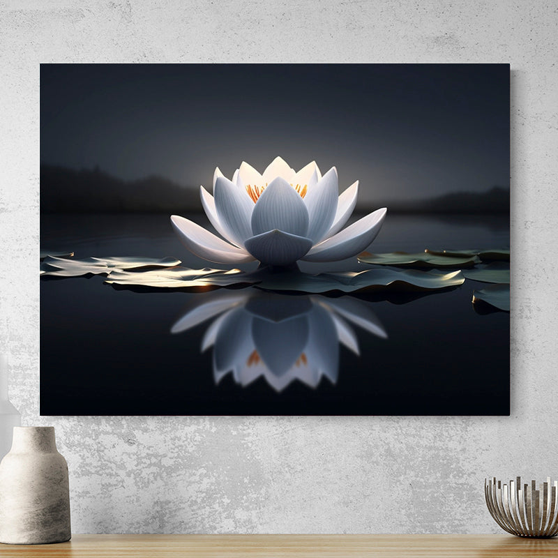 Tableau Noir Et Blanc Fleur