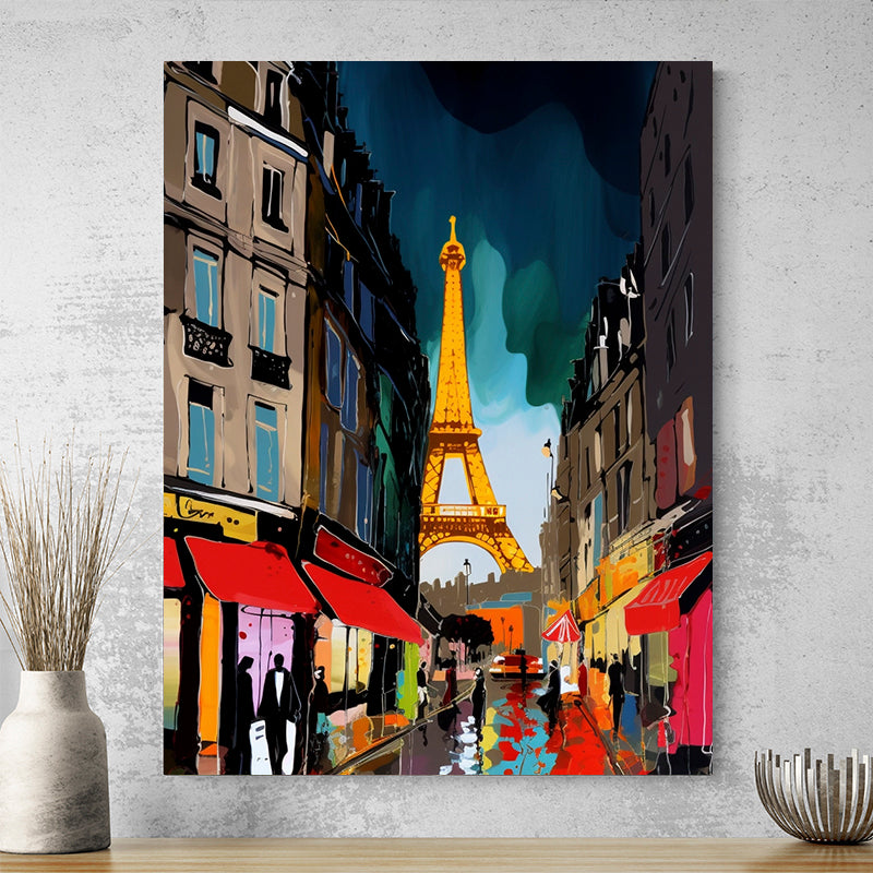 Tableau Paris Coloré Abstrait