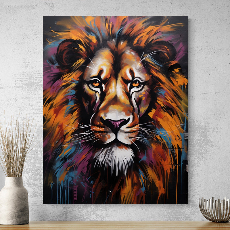 Tableau Lion Street Art