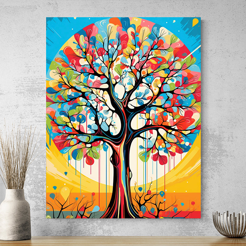 Tableau Arbre De Vie Multicolore