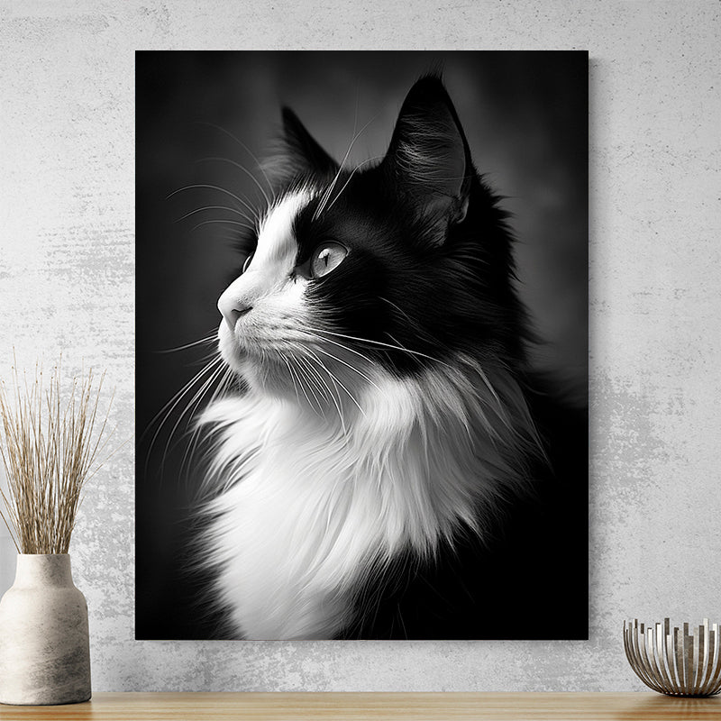 Tableau Chat Noir Et Blanc