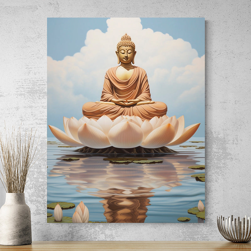Tableau Bouddha Lotus