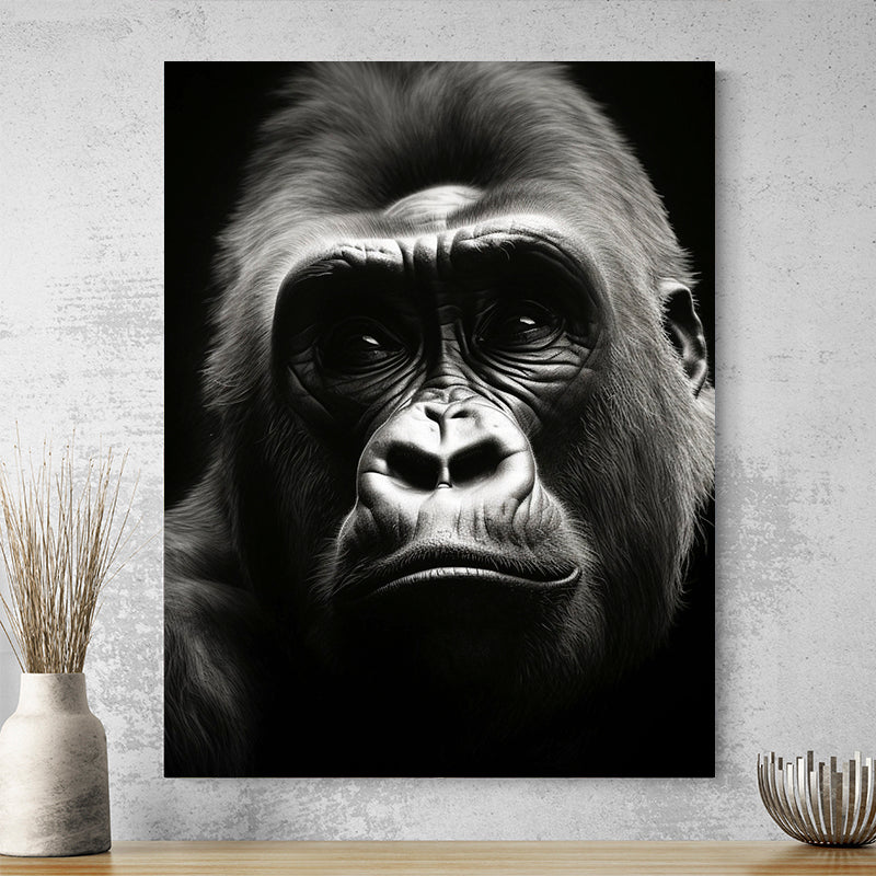 Tableau Gorille Noir Et Blanc