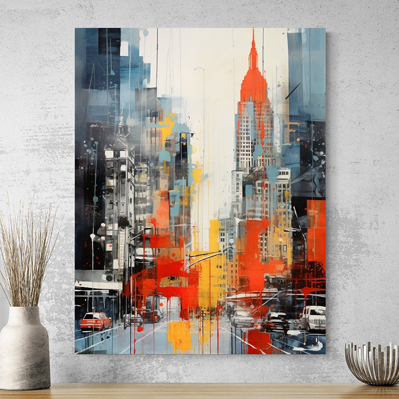 Tableau New York Abstrait Coloré
