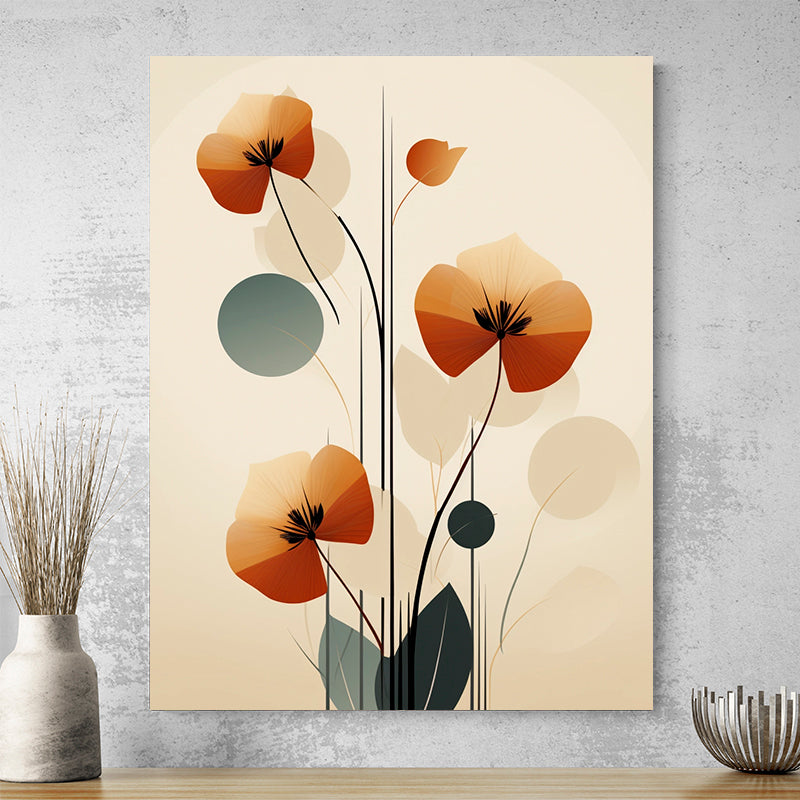 tableau moderne fleurs