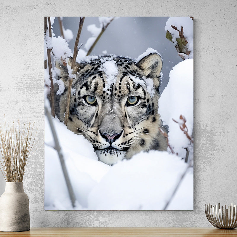 Tableau Animaux Guepard Dans La Neige