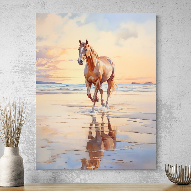 tableau cheval plage