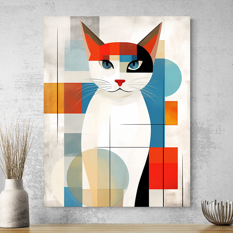 Tableau Moderne Graphique Chat
