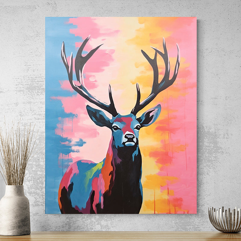 Tableau Cerf Coloré