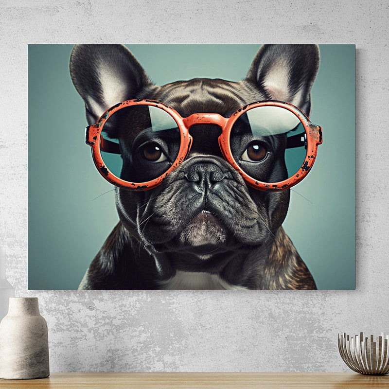 Tableau Chien Avec Lunettes