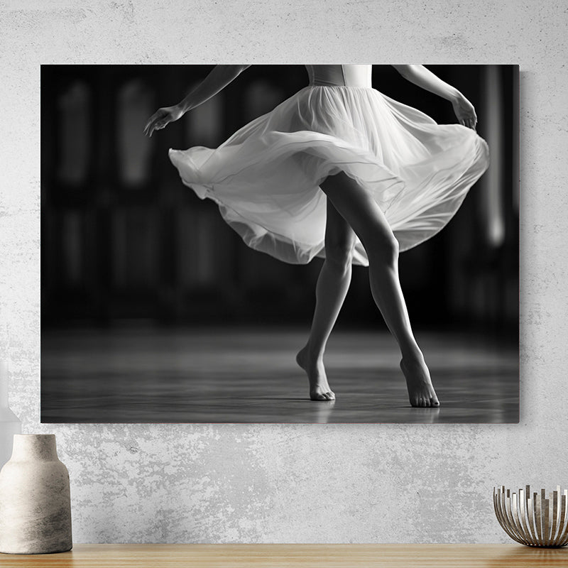 Tableau Noir Et Blanc Danse main image 0