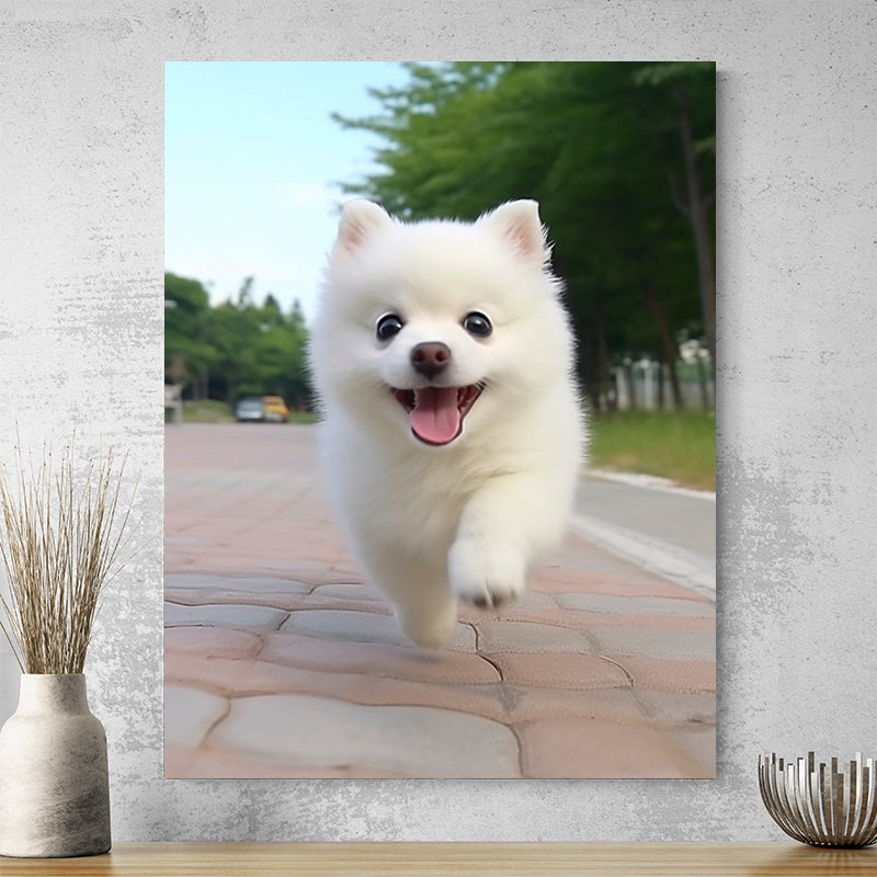 Tableau Chien Blanc