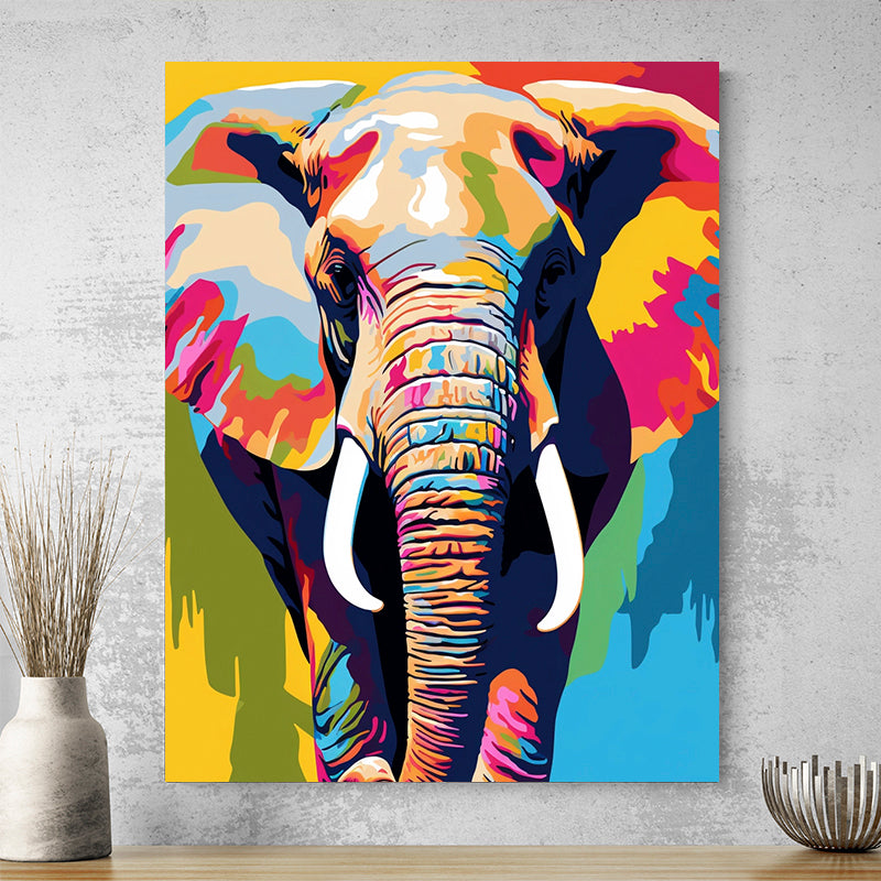 Tableau Éléphant Multicolore