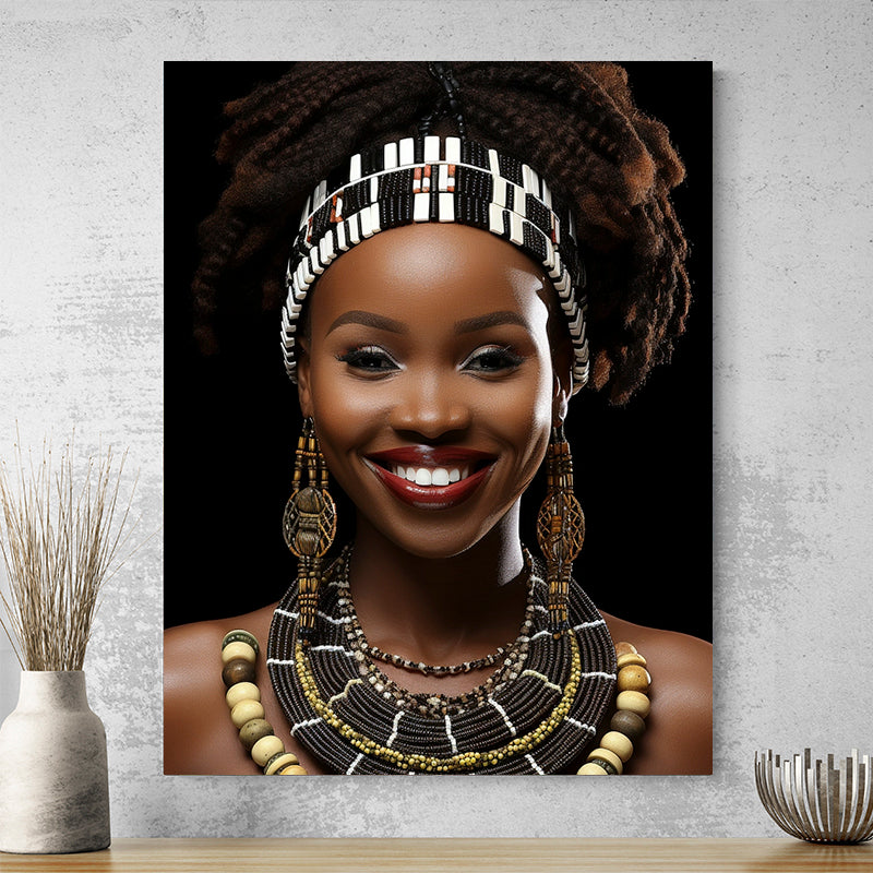Tableau Femme Africaine Bijoux