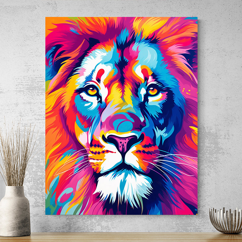 Tableau Lion Pop Art