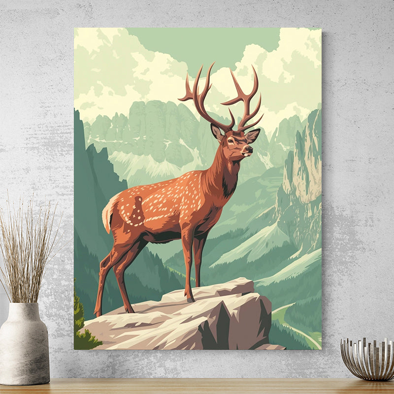 Tableau Montagne Animaux