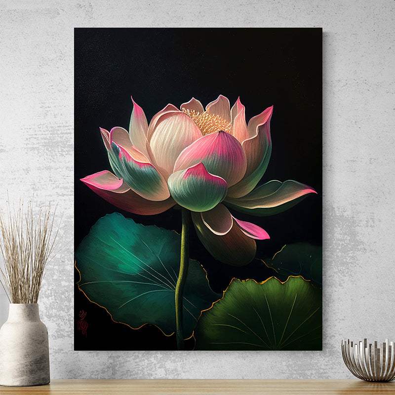 Tableau Fleur De Lotus Rose