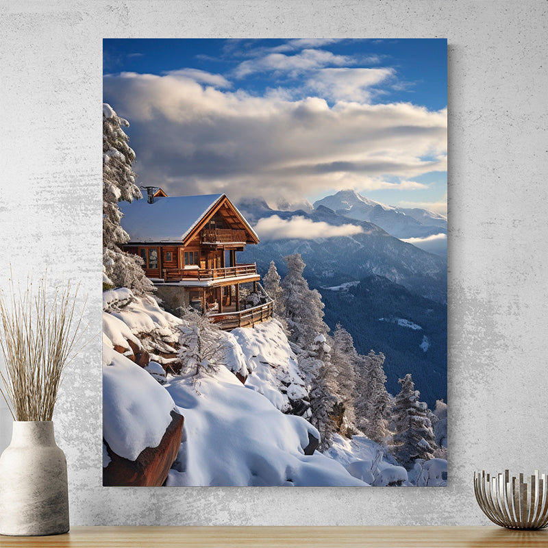 Tableau Montagne Hiver