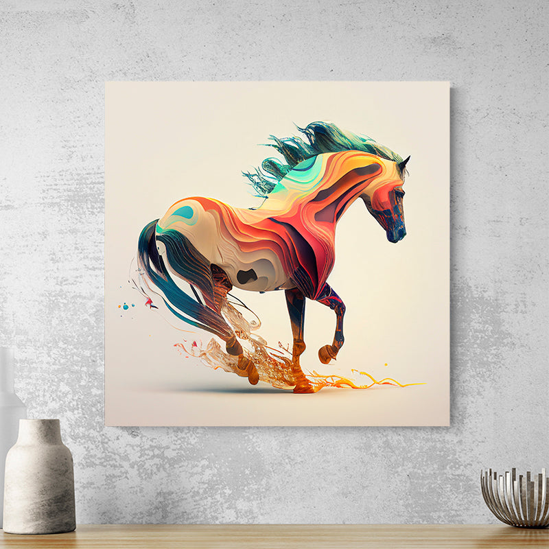 Tableau Cheval Coloré