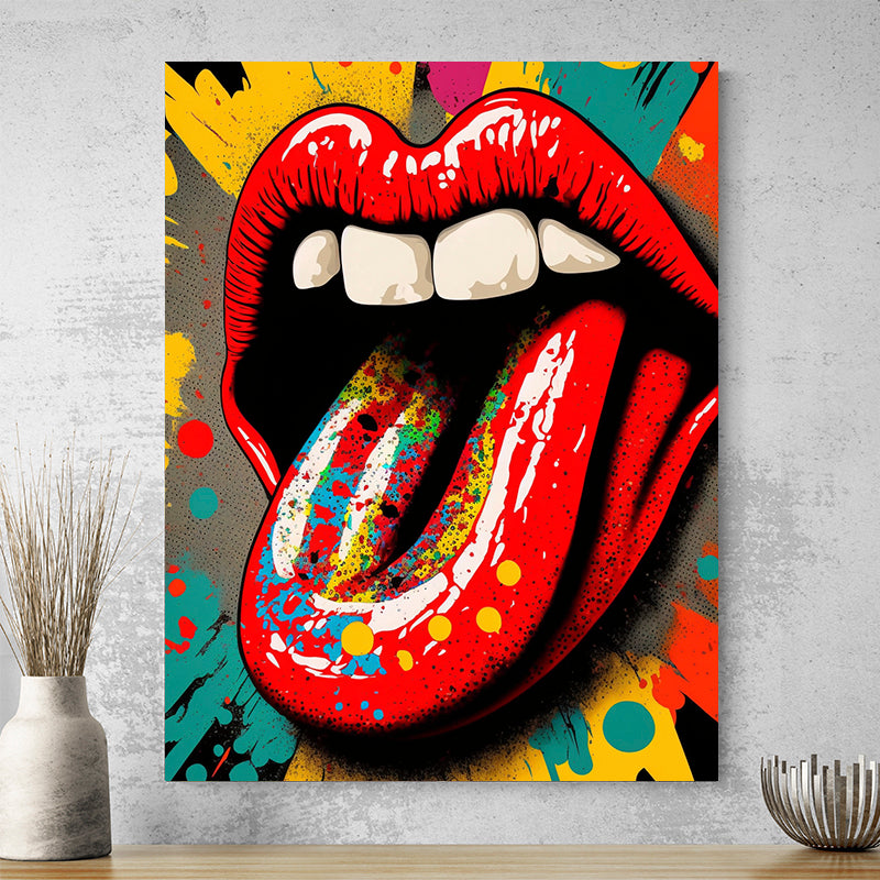 Tableau Pop Art Bouche
