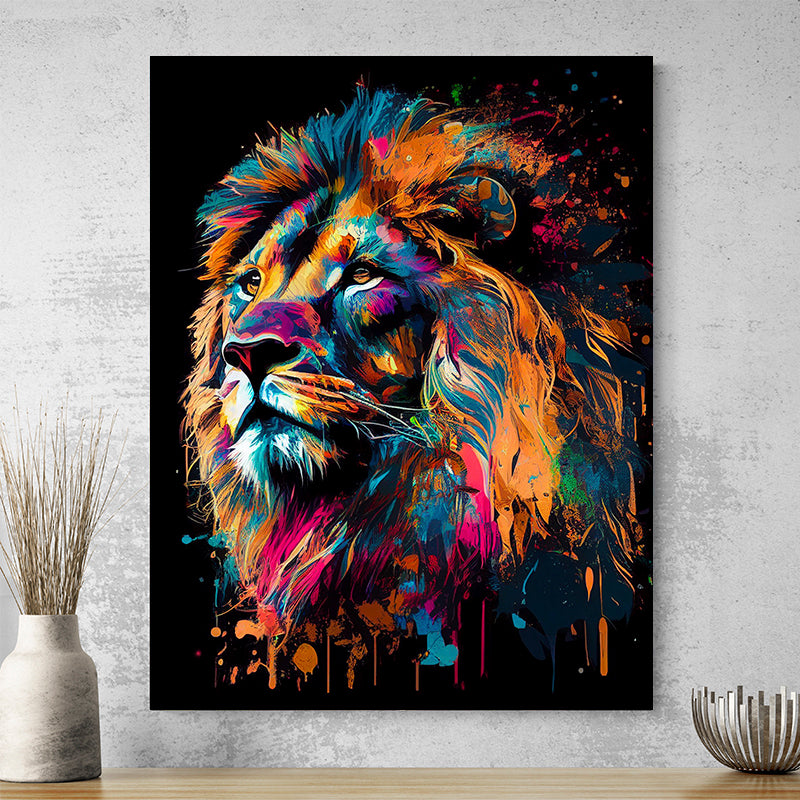 Tableau Lion Magnifique Pop Art
