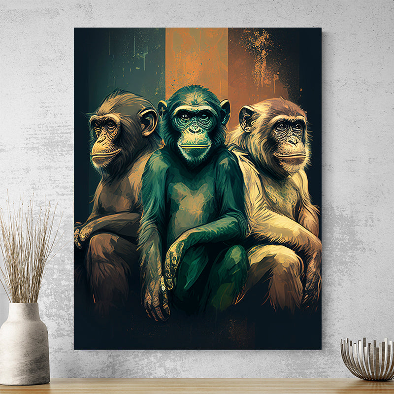 Tableau Singe De La Sagesse