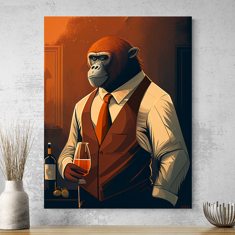 Tableau Singe Caviste