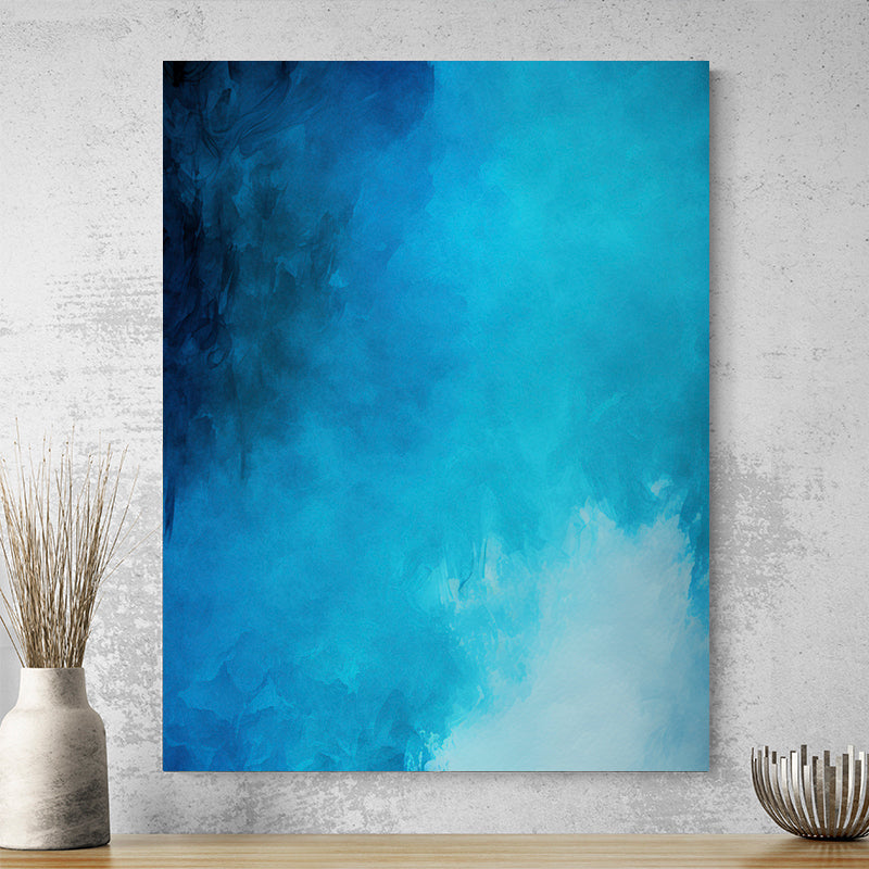 Tableau Bleu Abstrait