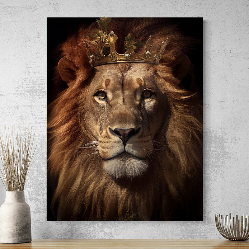 Tableau Lion Avec Couronne