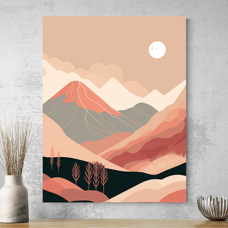 Tableau Montagne Rose