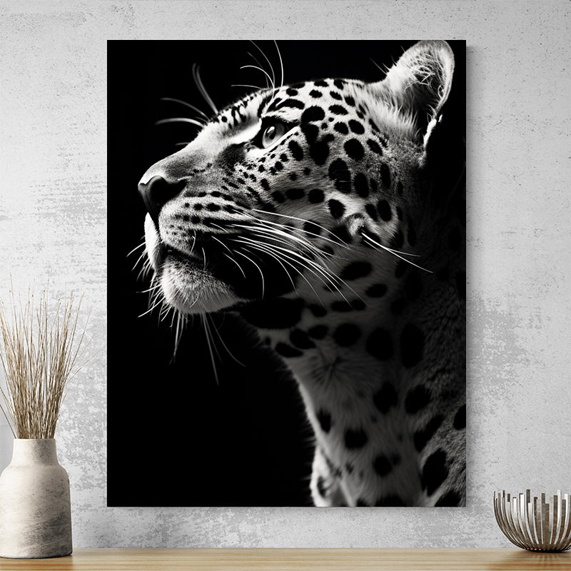 Tableau Leopard Noir Et Blanc