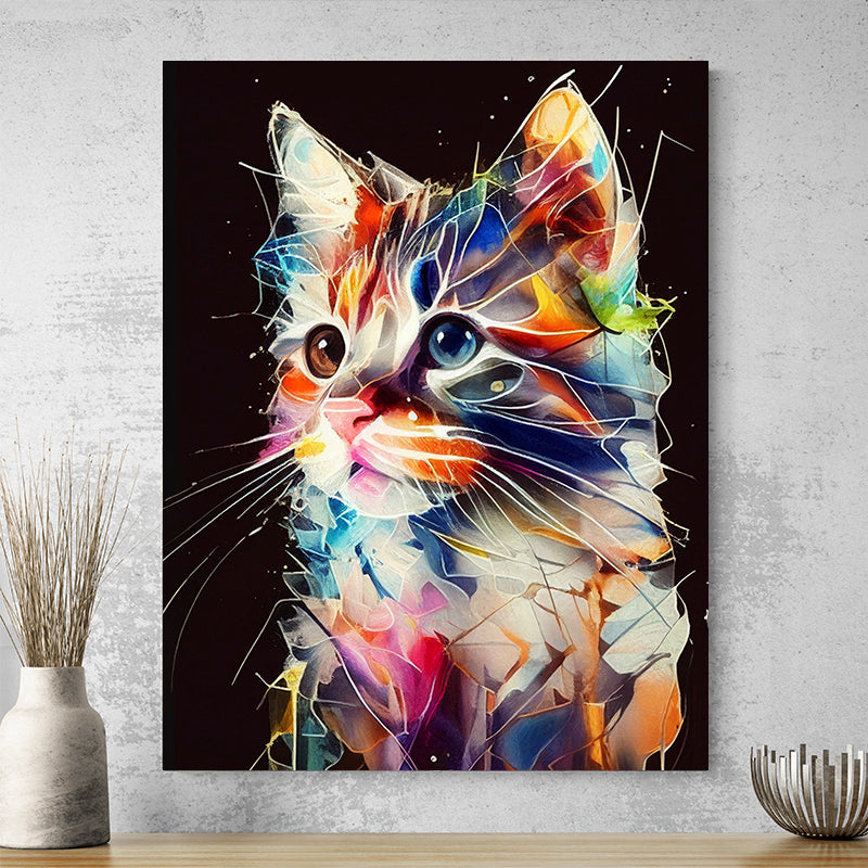 Tableau Chat Abstrait