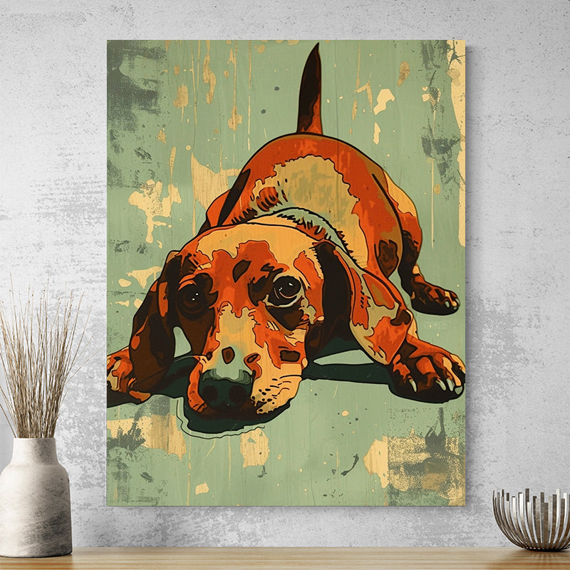 Tableau Chien Vintage