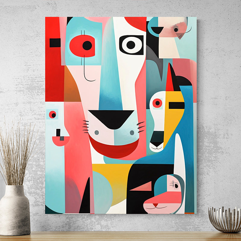 Tableau Chien Abstrait