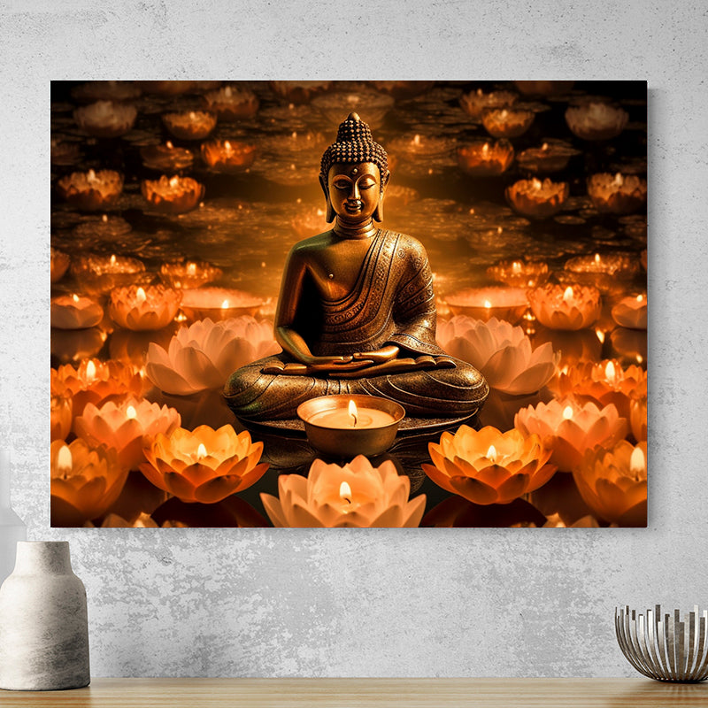 Tableau Bouddha Bougies