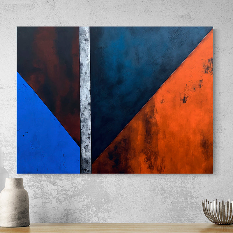 Tableau Bleu Et Orange