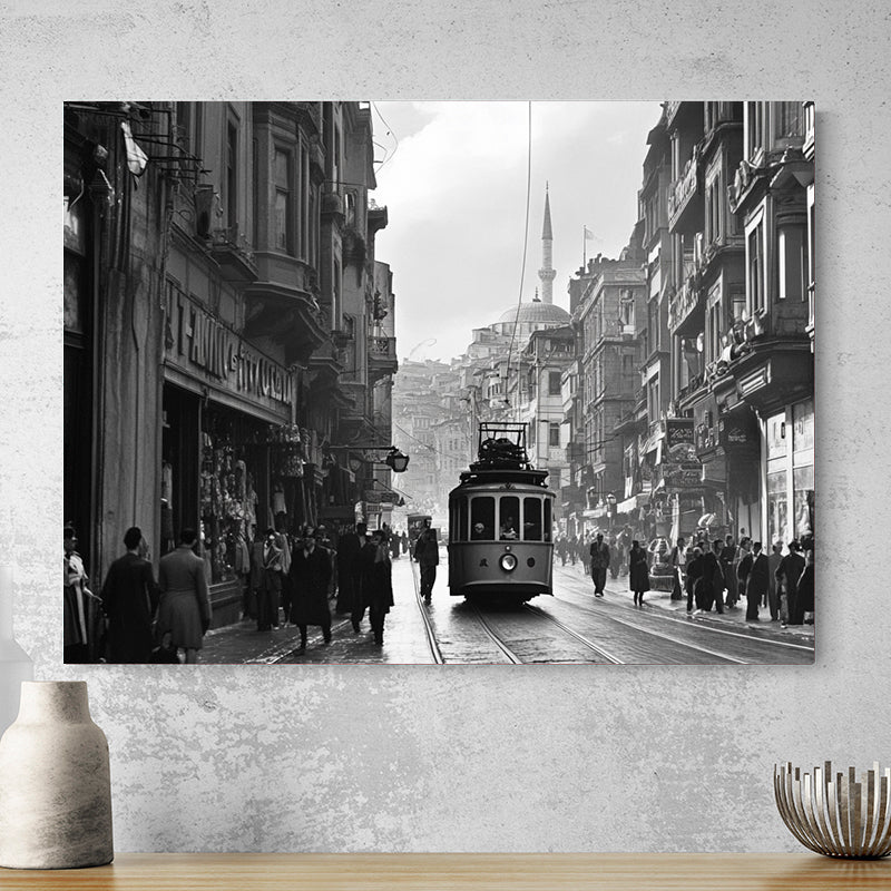 Tableau Istanbul Noir Et Blanc