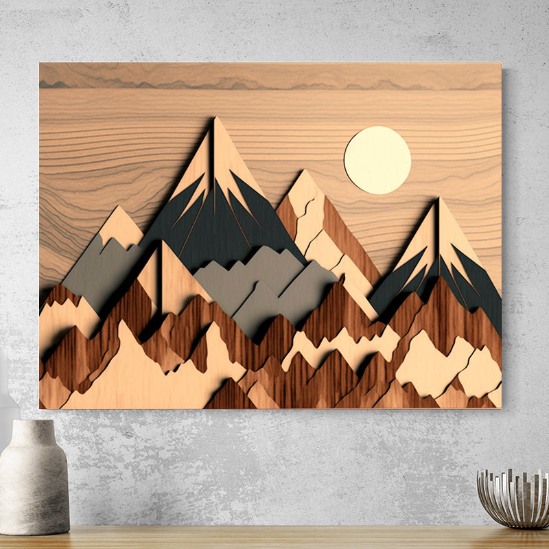 Tableau Montagne Bois