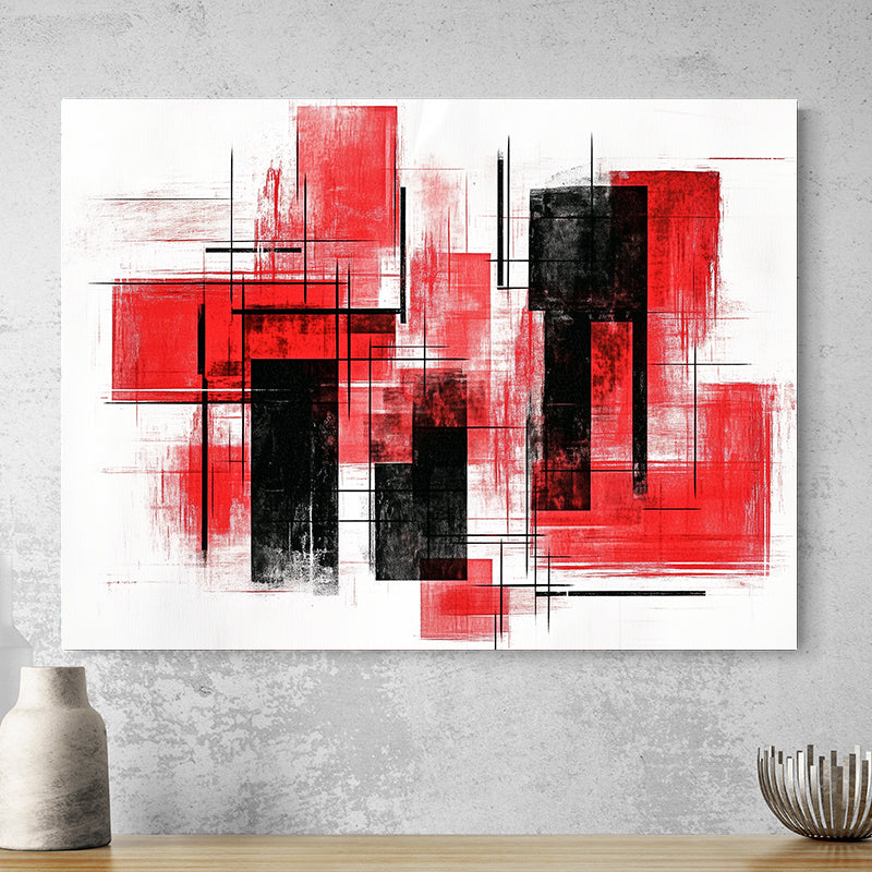 Tableau Moderne Rouge