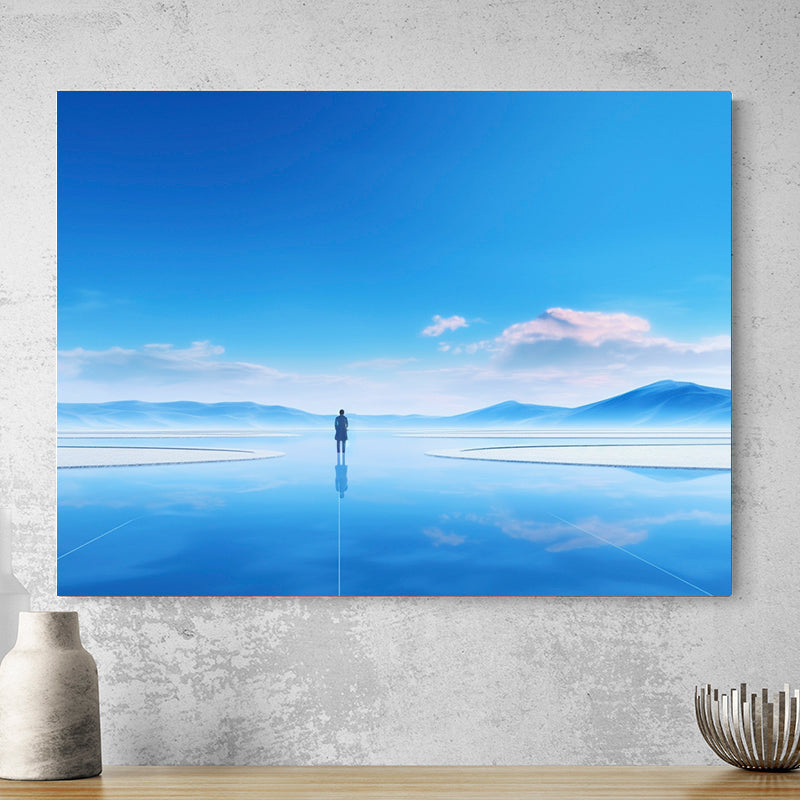 Tableau Paysage Bleu