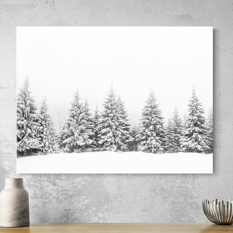 Tableau Neige Noir Et Blanc