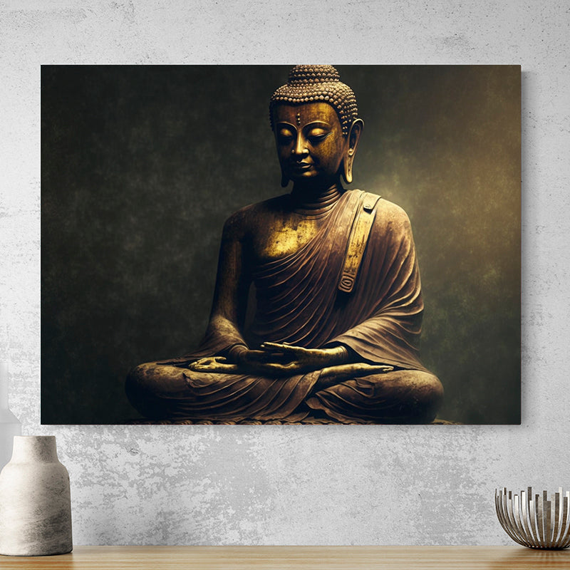 Tableau Zen Bouddha Doré