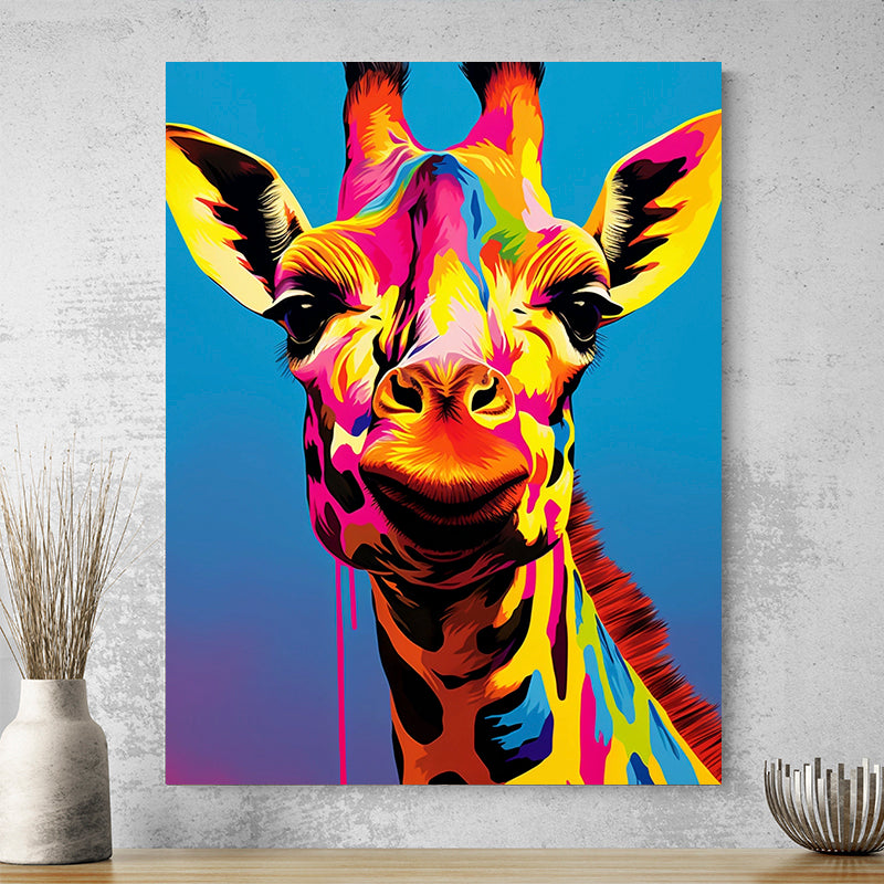 Tableau Girafe Coloré