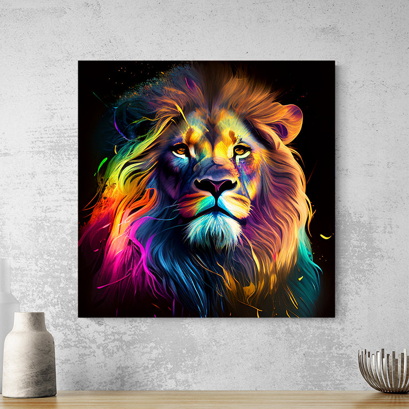Tableau Abstrait Lion