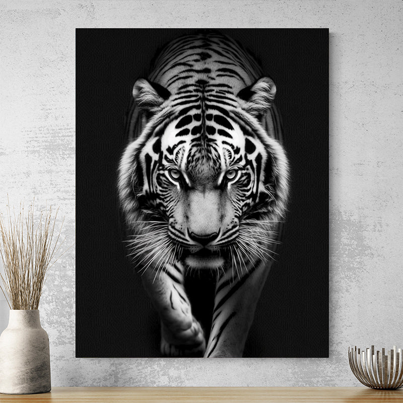Tableau Tigre Noir Et Blanc