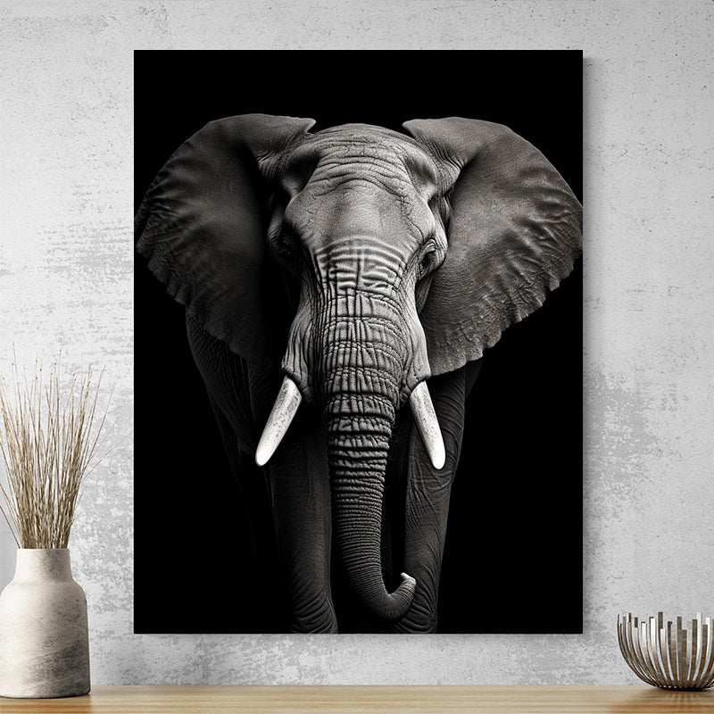 Tableau Elephant Noir Et Blanc
