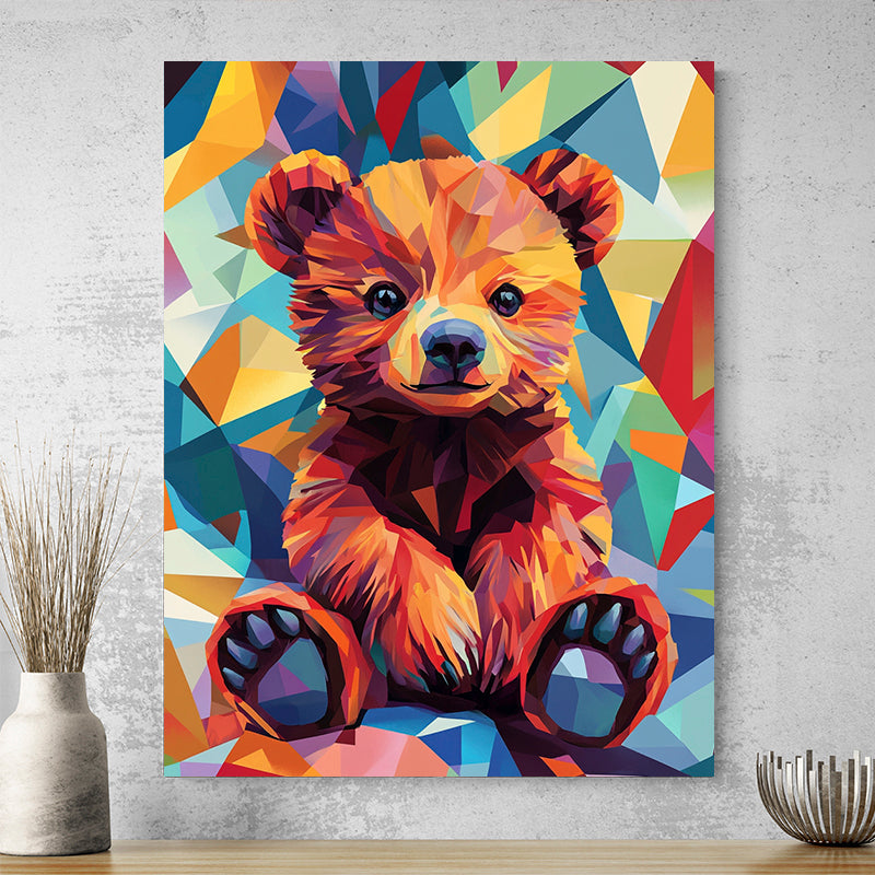 Tableau Bébé Ours Coloré